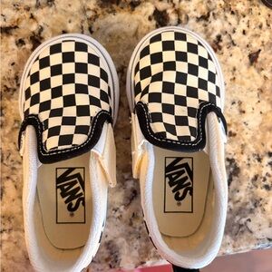 Vans Toddler Slip-On Shoes - Black and White